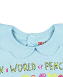 Organic Crayon Scalloped Collar Top