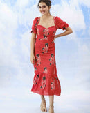 The Jodi Life  Geeta Muslin Silk Midi Dress