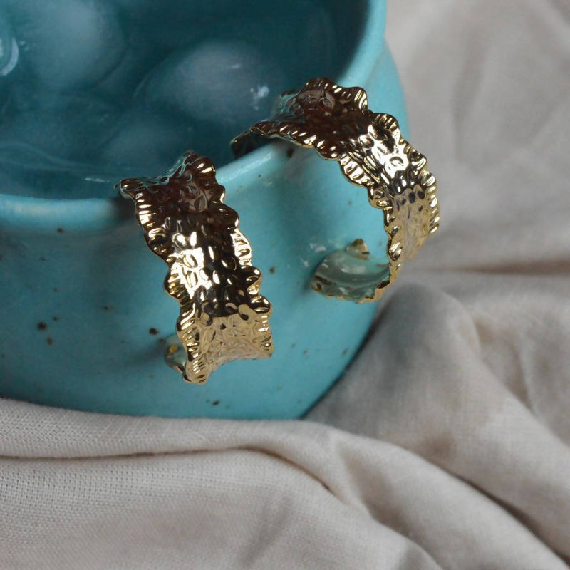 KAOAPH women's gold sterling silver handcrafted Moondrop earrings