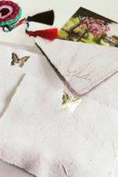 Unalome Butterfly Handmade Sugarcane Notecards - Set of 5