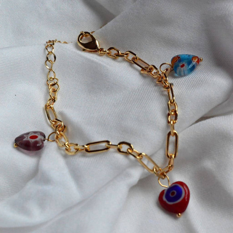 KAOAPH women's gold sterling silver handcrafted Hazel charm bracelet