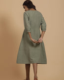 Handcrafted Hide out Handspun and Handwoven cotton Dress