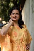 Turmeric Yellow Short Kaftaan in Lyocell