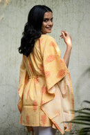 Turmeric Yellow Short Kaftaan in Lyocell