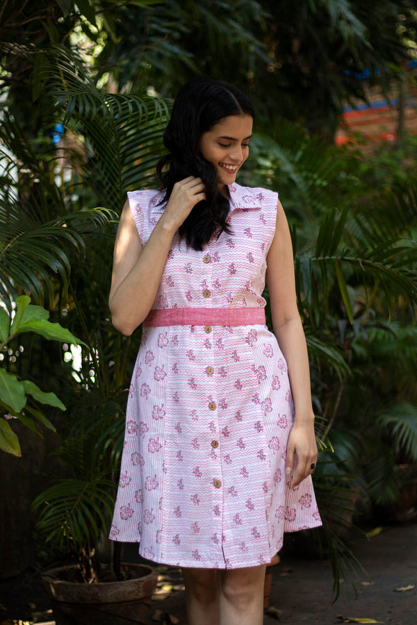 Sustainable Women's Dress in Lotus Pink