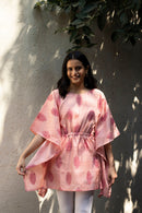 Bright Pink Short Kaftan Printed