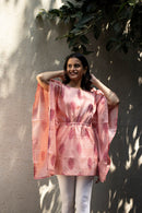 Bright Pink Short Kaftan Printed