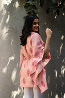 Bright Pink Short Kaftan Printed