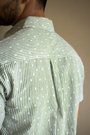 Tencel Linen Half Sleeve Shirt Green Lakeer by Earthy Route