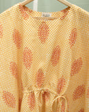 Turmeric Yellow Short Kaftaan in Lyocell