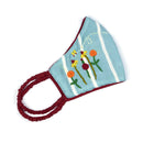 Use Me Works Floral Honey Bee Blue Reversible Mask