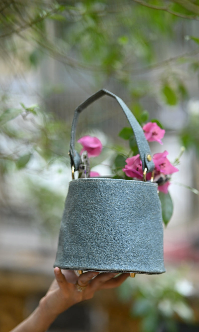Zenkind 100% Plant Based and Biodegradable Coconut Leather Bucket Bag