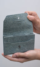 Zenkind Natural 100% Plant Based and Biodegradable Coconut Leather Powder Blue Wallet