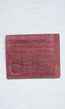 Zenkind Natural 100% Plant Based and Biodegradable Coconut Leather Red Card Holder