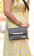 Zenkind Natural 100% Plant Based and Biodegradable Coconut Leather Envelope Sling