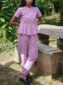 Vanaras Organic Cotton Ilma Lavender Narrow Pants