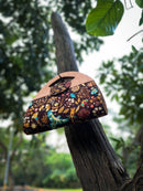 Handcrafted Organic Carli Clutch- Brown