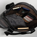 Jaggery Noir Surplus Tote in Rescued Car Seat Belts