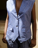 Minimal Waste Amethyst Notch Collar Vest