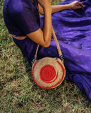 Kaiyare  Banana Fibre Round sling bag