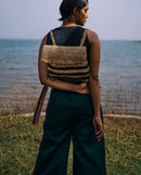 Kaiyare  Banana Fibre Striped backpack