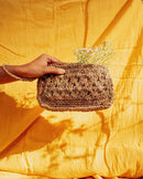 Kaiyare  Self pattern clutch in Banana Fibre