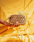 Kaiyare  Self pattern clutch in Banana Fibre