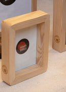 Hohmgrain Home Décor Light Brown Seasoned Mango wood Handcrafted Curvy Edge Photo Frame | Artwork Included