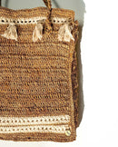 Kaiyare  Banana Fibre Striped large tote bag