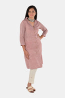 Tamaksh Women's White Red Organic Cotton Handcrafted Co-ord Set