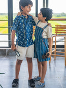 Prathaa Natkhat 100% Cotton Kids Dungaree with T-shirt (Set of 2)