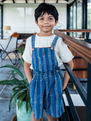 Prathaa Natkhat 100% Cotton Kids Dungaree with T-shirt (Set of 2)
