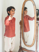 Prathaa Natkhat 100% Cotton Boys Kurta Dhoti Pants Set