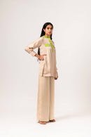 Ecru Green Full Sleeve Women Shirt