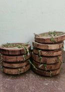 Hohmgrain Home Décor Dark Brown Seasoned Mango Wood Handcrafted Decagon Bowl-Set of 2