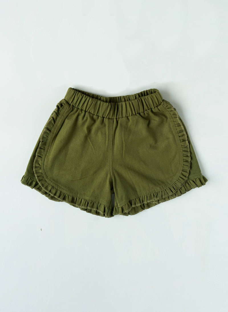 Organic Cotton Sage Girl's Shorts