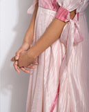 The Loom Art  Rose Punch Dupian Silk Dress