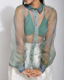The Loom Art  Sea waves Organza Shirt