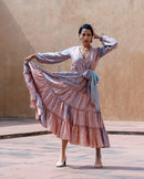 The Loom Art  Icy Rust Silk Dress