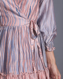 The Loom Art  Icy Rust Silk Dress