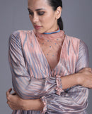 The Loom Art  Icy Rust Silk Dress