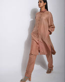 The Loom Art  Rosewood Cotton Silk Shirt