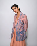 The Loom Art  Coral Silk Jacket