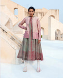 The Loom Art  Dusty Sangaria Matka Silk Jacket