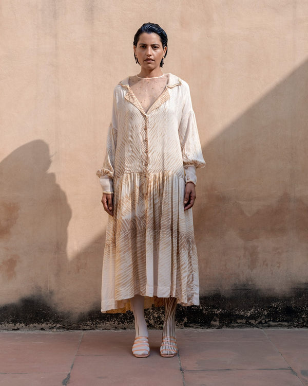 The Loom Art  Dreamy Dusk Cotton Silk Dress