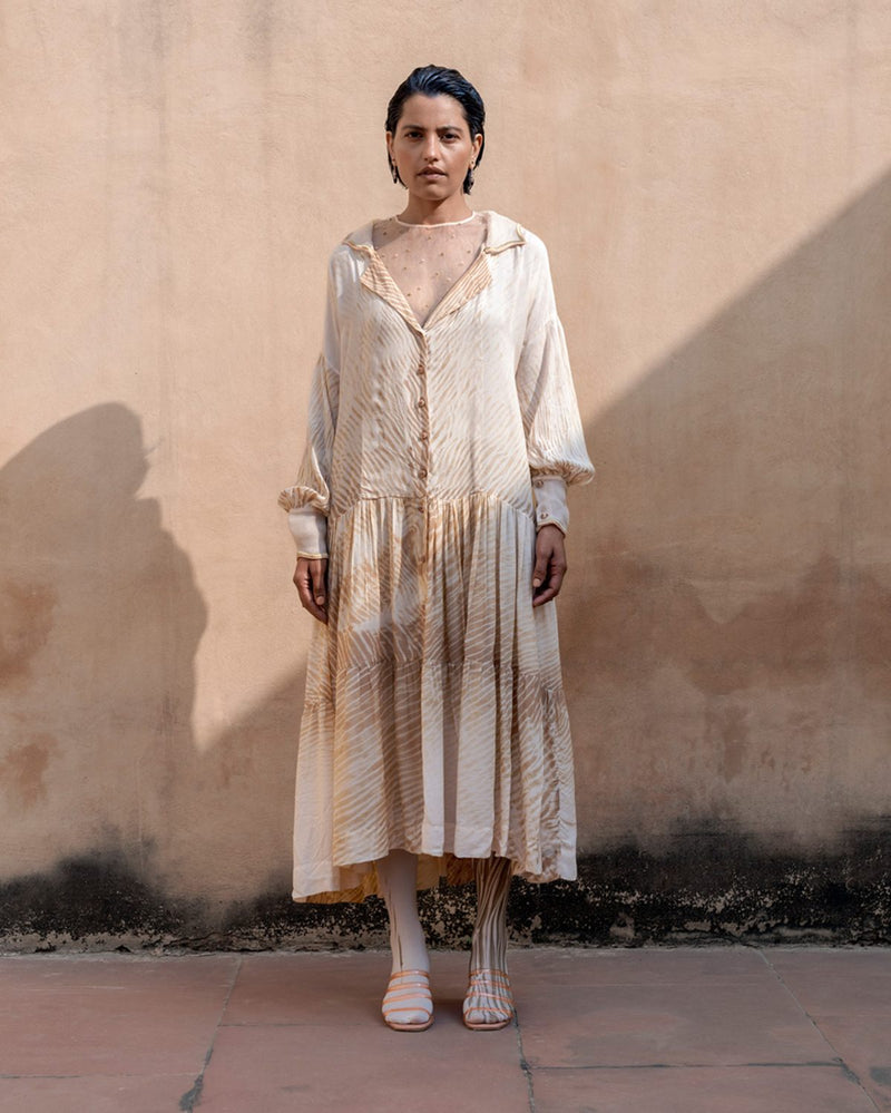 The Loom Art  Dreamy Dusk Cotton Silk Dress