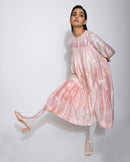 The Loom Art  Ivory Mist Dupian Silk Dress