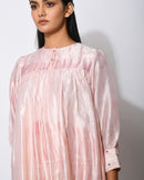 The Loom Art  Ivory Mist Dupian Silk Dress