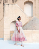 The Loom Art  Coral Morning Chanderi Silk Dress