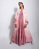 The Loom Art  Coral Haze Matka Silk Jacket